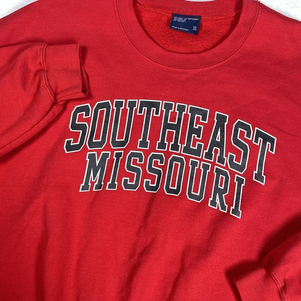Southeast Missouri MV Sport XL Red‎ Crew Neck Sweatshirt Vintage Football